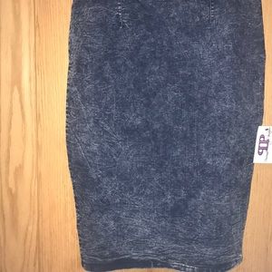 Brand new denim stretch pencil skirt